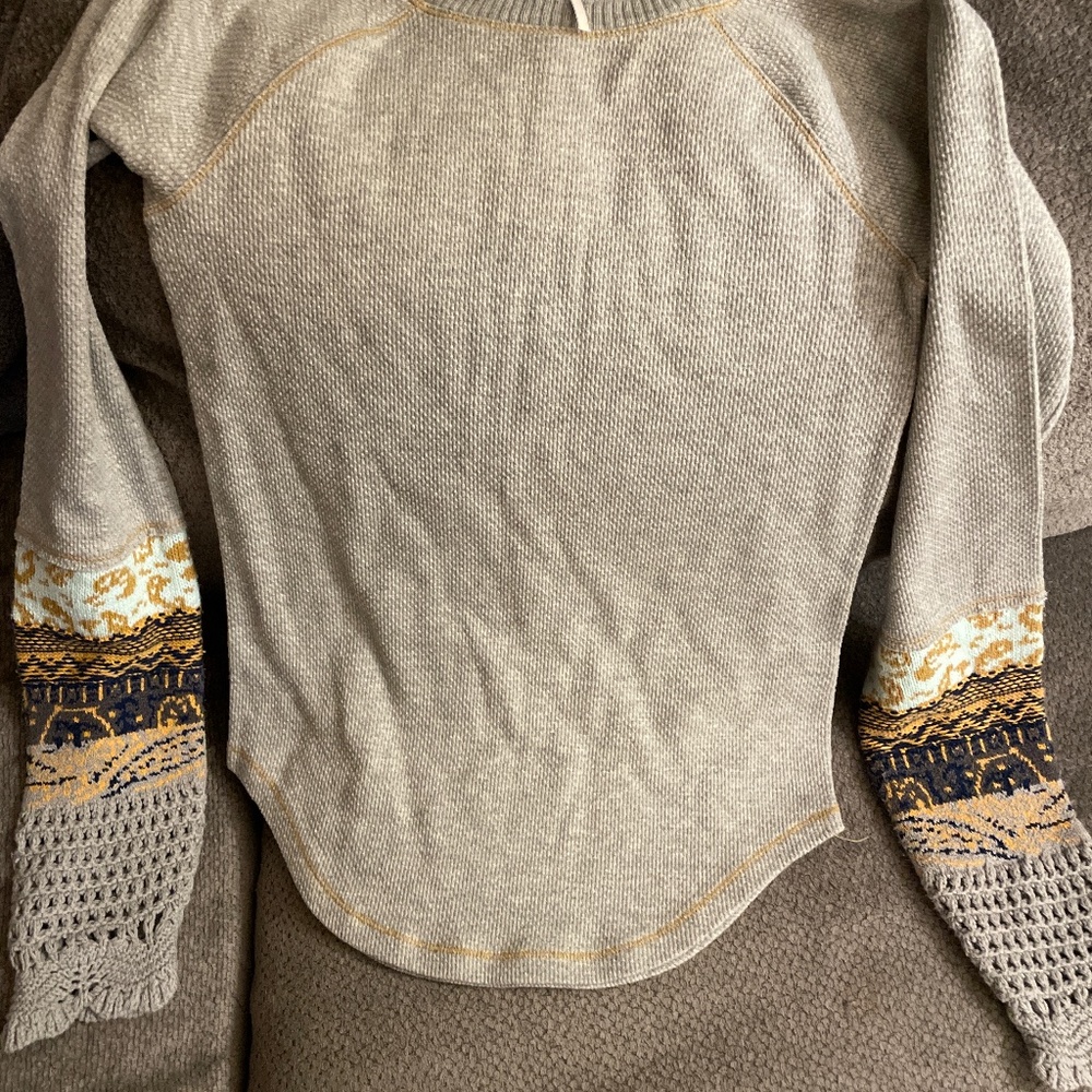 Free people waffle long sleeved top